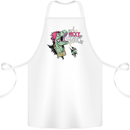 Dinosaurs T-Rex I'm Rexy and I Know It Sexy Cotton Apron 100% Organic White