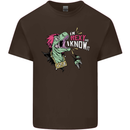Dinosaurs T-Rex I'm Rexy and I Know It Sexy Kids T-Shirt Childrens Chocolate