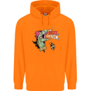 Dinosaurs T-Rex I'm Rexy and I Know It Sexy Mens 80% Cotton Hoodie Orange