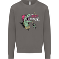 Dinosaurs T-Rex I'm Rexy and I Know It Sexy Mens Sweatshirt Jumper Charcoal