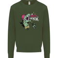Dinosaurs T-Rex I'm Rexy and I Know It Sexy Mens Sweatshirt Jumper Forest Green