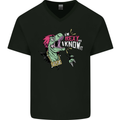 Dinosaurs T-Rex I'm Rexy and I Know It Sexy Mens V-Neck Cotton T-Shirt Black
