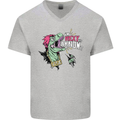 Dinosaurs T-Rex I'm Rexy and I Know It Sexy Mens V-Neck Cotton T-Shirt Sports Grey