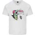 Dinosaurs T-Rex I'm Rexy and I Know It Sexy Mens V-Neck Cotton T-Shirt White