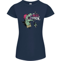 Dinosaurs T-Rex I'm Rexy and I Know It Sexy Womens Petite Cut T-Shirt Navy Blue