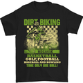 Dirt Biking 2 Balls Bike Motocross MotoX Mens T-Shirt Cotton Gildan Black