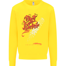 Dirt Rider Motocross MotoX Bike Motosports Kids Sweatshirt Jumper Yellow