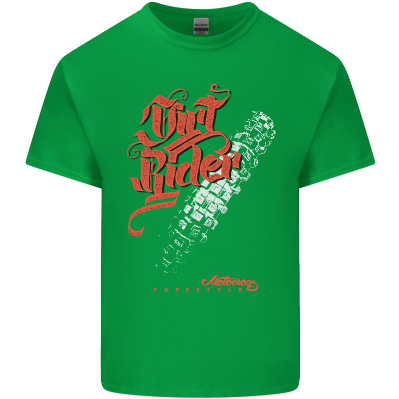 Dirt Rider Motocross MotoX Bike Motosports Kids T-Shirt Childrens Irish Green