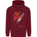 Dirt Rider Motocross MotoX Bike Motosports Mens 80% Cotton Hoodie Maroon