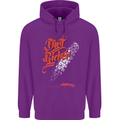 Dirt Rider Motocross MotoX Bike Motosports Mens 80% Cotton Hoodie Purple