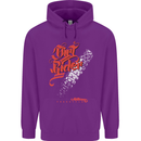 Dirt Rider Motocross MotoX Bike Motosports Mens 80% Cotton Hoodie Purple