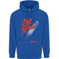 Dirt Rider Motocross MotoX Bike Motosports Mens 80% Cotton Hoodie Royal Blue