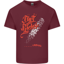 Dirt Rider Motocross MotoX Bike Motosports Mens Cotton T-Shirt Tee Top Maroon