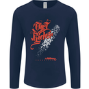 Dirt Rider Motocross MotoX Bike Motosports Mens Long Sleeve T-Shirt Navy Blue