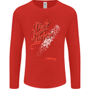 Dirt Rider Motocross MotoX Bike Motosports Mens Long Sleeve T-Shirt Red