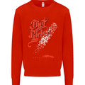 Dirt Rider Motocross MotoX Bike Motosports Mens Sweatshirt Jumper Bright Red