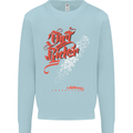 Dirt Rider Motocross MotoX Bike Motosports Mens Sweatshirt Jumper Light Blue