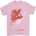 Dirt Rider Motocross MotoX Bike Motosports Mens T-Shirt Cotton Gildan Light Pink