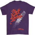 Dirt Rider Motocross MotoX Bike Motosports Mens T-Shirt Cotton Gildan Purple