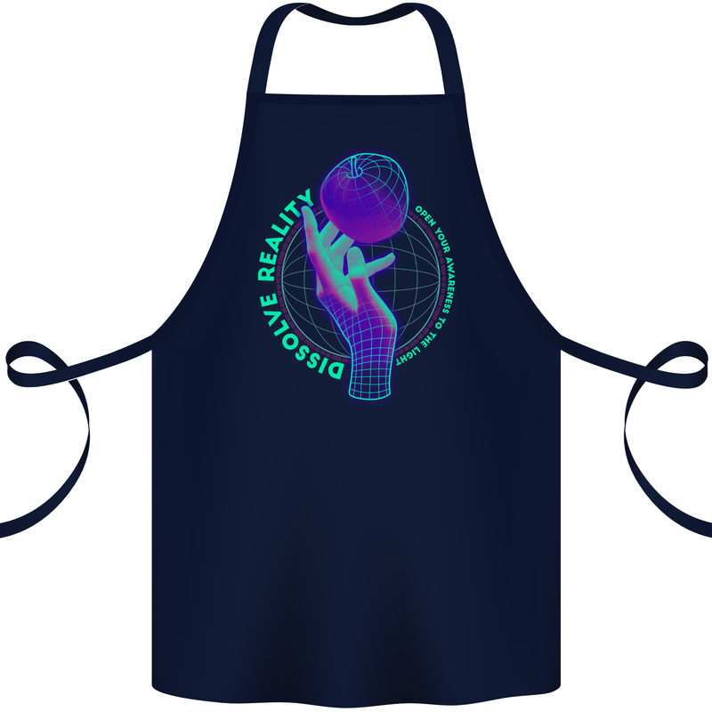 Dissolve Reality Mental Awareness Cotton Apron 100% Organic Navy Blue