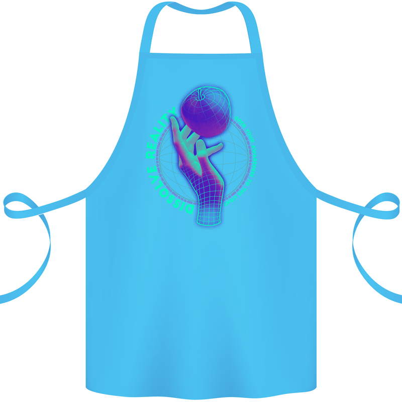 Dissolve Reality Mental Awareness Cotton Apron 100% Organic Turquoise