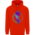 Dissolve Reality Mental Awareness Mens 80% Cotton Hoodie Bright Red