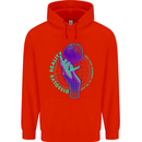 Dissolve Reality Mental Awareness Mens 80% Cotton Hoodie Bright Red