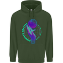 Dissolve Reality Mental Awareness Mens 80% Cotton Hoodie Forest Green