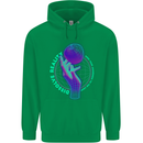 Dissolve Reality Mental Awareness Mens 80% Cotton Hoodie Irish Green