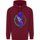 Dissolve Reality Mental Awareness Mens 80% Cotton Hoodie Maroon
