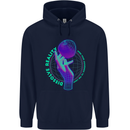 Dissolve Reality Mental Awareness Mens 80% Cotton Hoodie Navy Blue