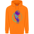 Dissolve Reality Mental Awareness Mens 80% Cotton Hoodie Orange