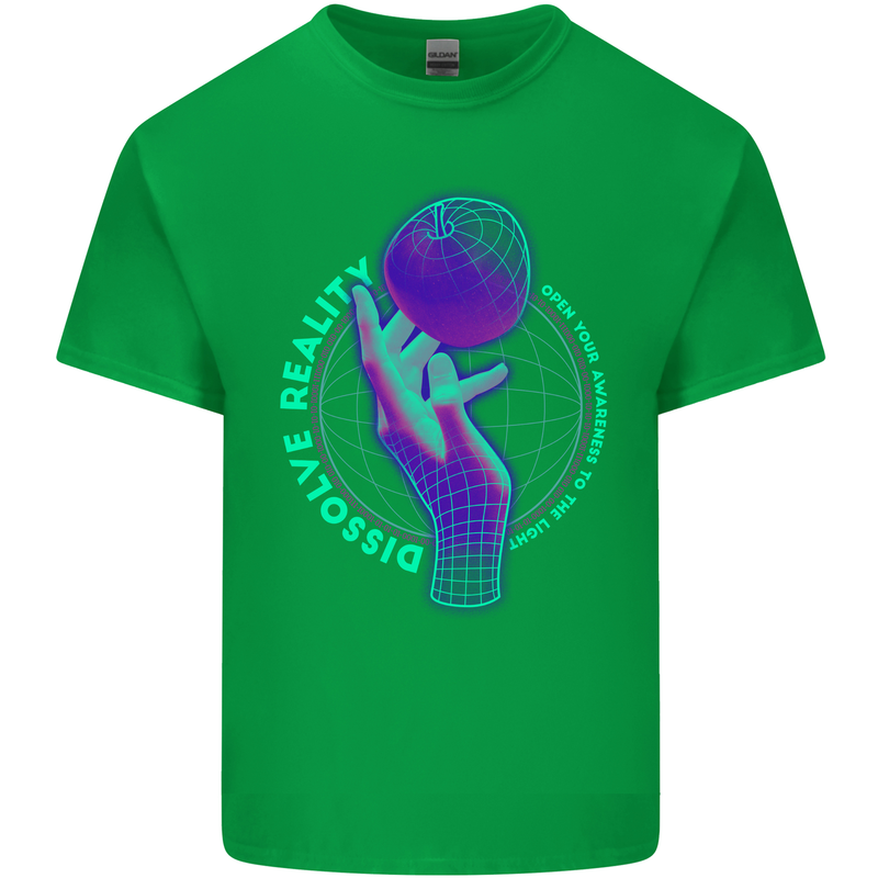 Dissolve Reality Mental Awareness Mens Cotton T-Shirt Tee Top Irish Green