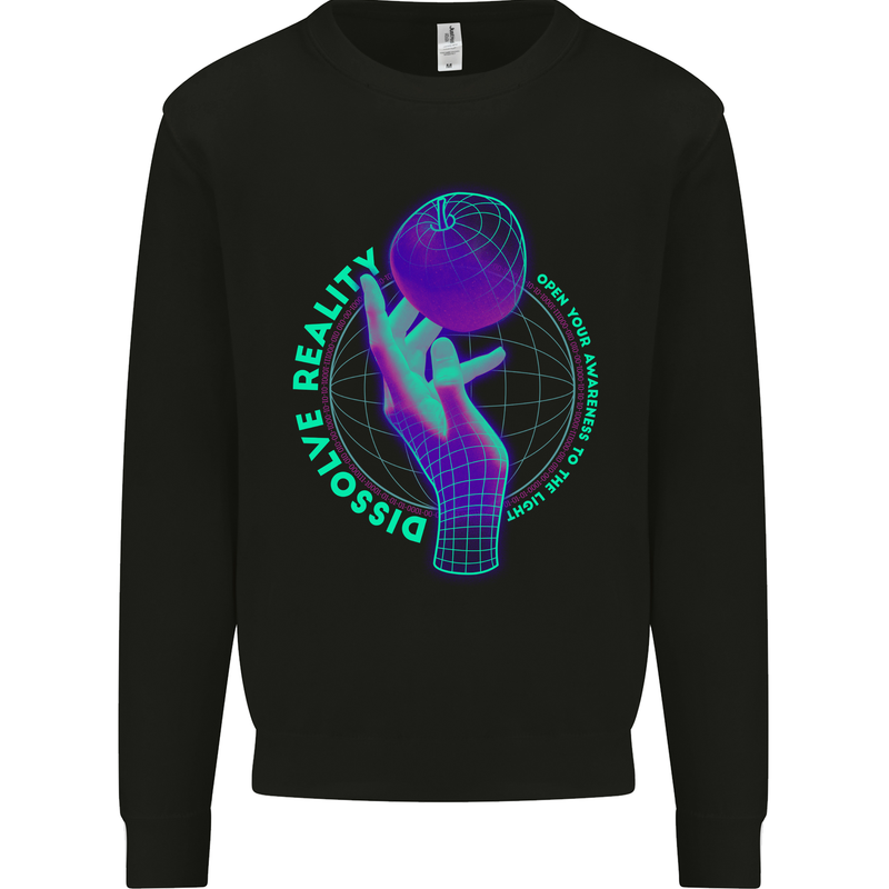 Dissolve Reality Mental Awareness Mens Sweatshirt Jumper Black