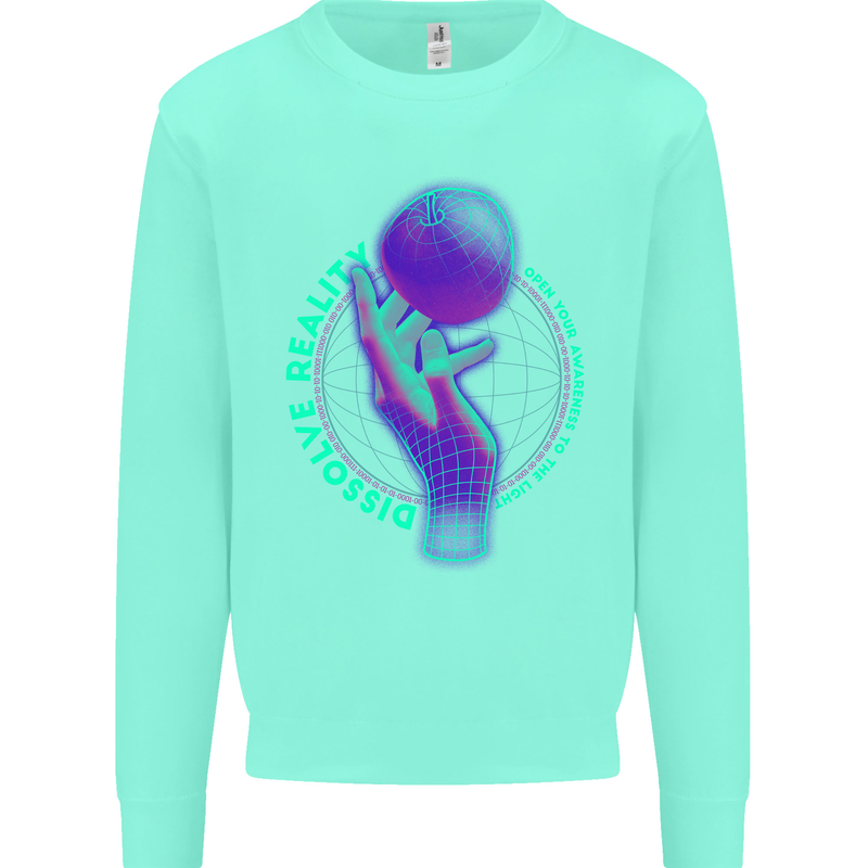 Dissolve Reality Mental Awareness Mens Sweatshirt Jumper Peppermint