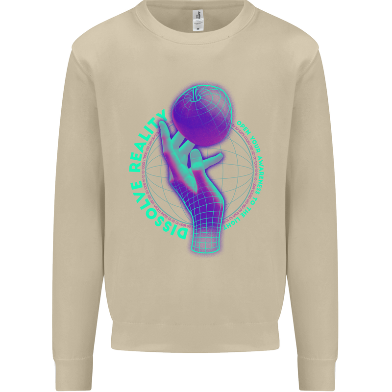 Dissolve Reality Mental Awareness Mens Sweatshirt Jumper Sand