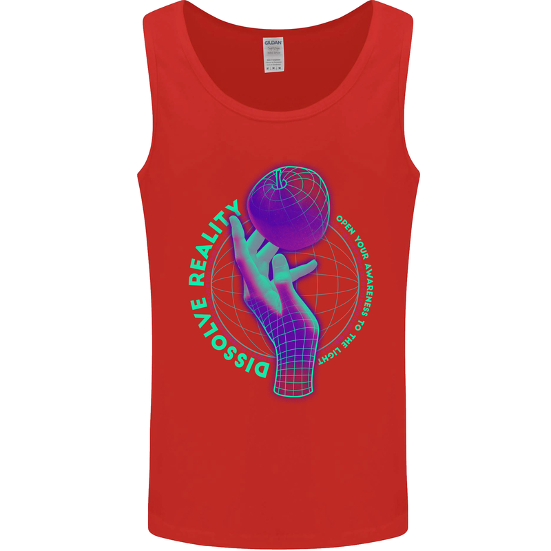 Dissolve Reality Mental Awareness Mens Vest Tank Top Red