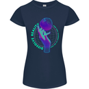 Dissolve Reality Mental Awareness Womens Petite Cut T-Shirt Navy Blue