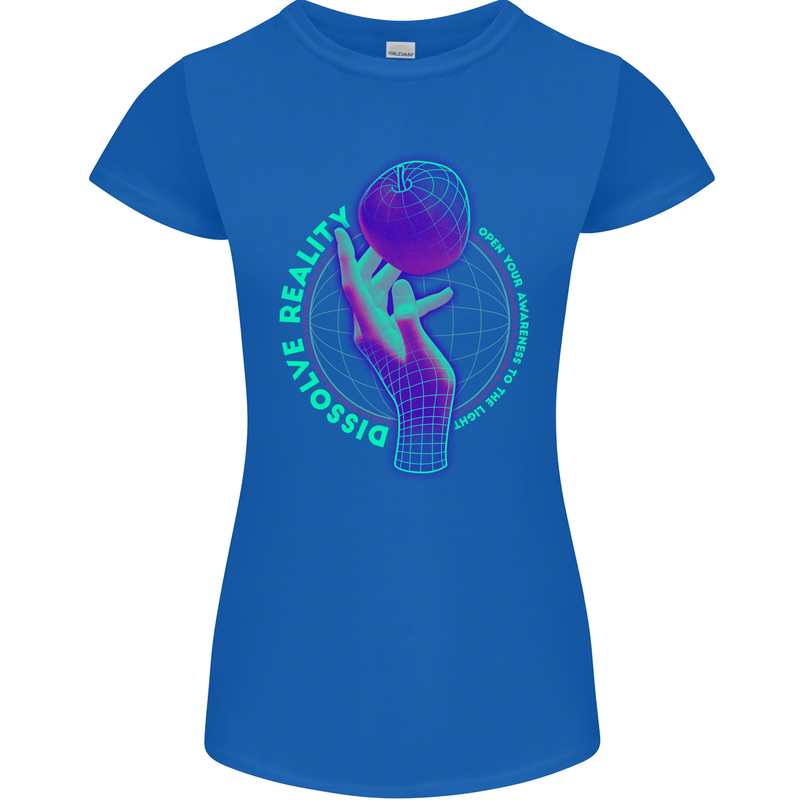 Dissolve Reality Mental Awareness Womens Petite Cut T-Shirt Royal Blue
