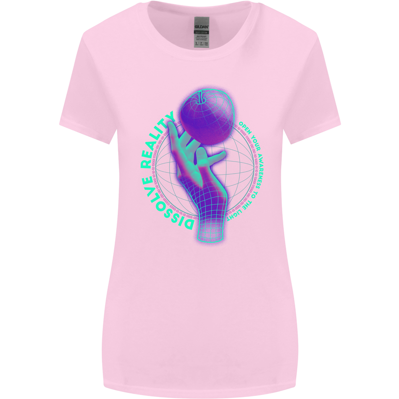 Dissolve Reality Mental Awareness Womens Wider Cut T-Shirt Light Pink