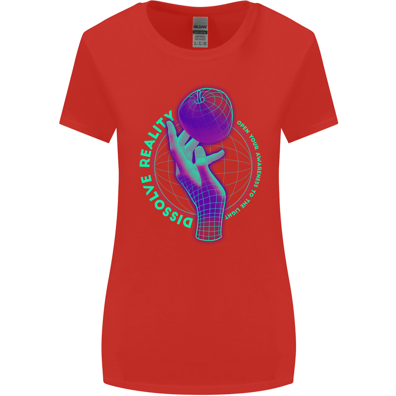 Dissolve Reality Mental Awareness Womens Wider Cut T-Shirt Red