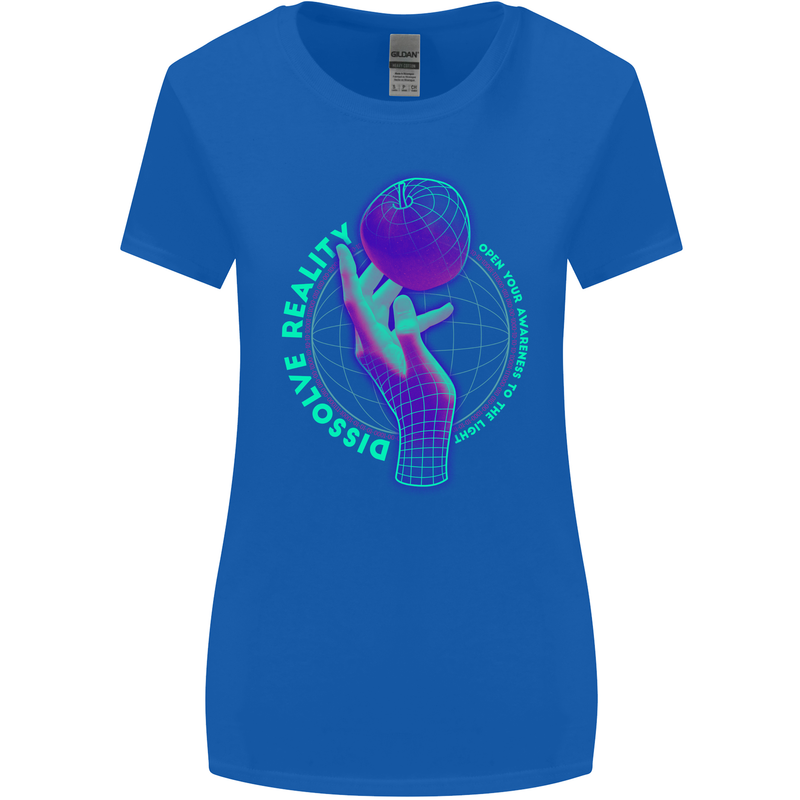 Dissolve Reality Mental Awareness Womens Wider Cut T-Shirt Royal Blue