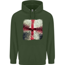 Dissolving England Flag St. George's Skull Childrens Kids Hoodie Forest Green