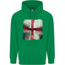 Dissolving England Flag St. George's Skull Childrens Kids Hoodie Irish Green