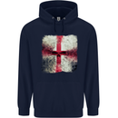 Dissolving England Flag St. George's Skull Childrens Kids Hoodie Navy Blue
