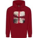 Dissolving England Flag St. George's Skull Childrens Kids Hoodie Red