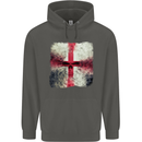 Dissolving England Flag St. George's Skull Childrens Kids Hoodie Storm Grey