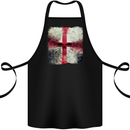 Dissolving England Flag St. George's Skull Cotton Apron 100% Organic Black