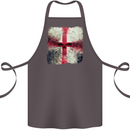 Dissolving England Flag St. George's Skull Cotton Apron 100% Organic Dark Grey