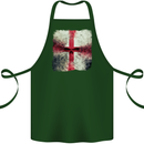 Dissolving England Flag St. George's Skull Cotton Apron 100% Organic Forest Green
